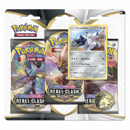 Pokémon TCG: Sword & Shield - Rebel Clash 3-pack blister