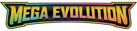 Image showing the logo for the Mega Evolution series with Pokémon in the background.