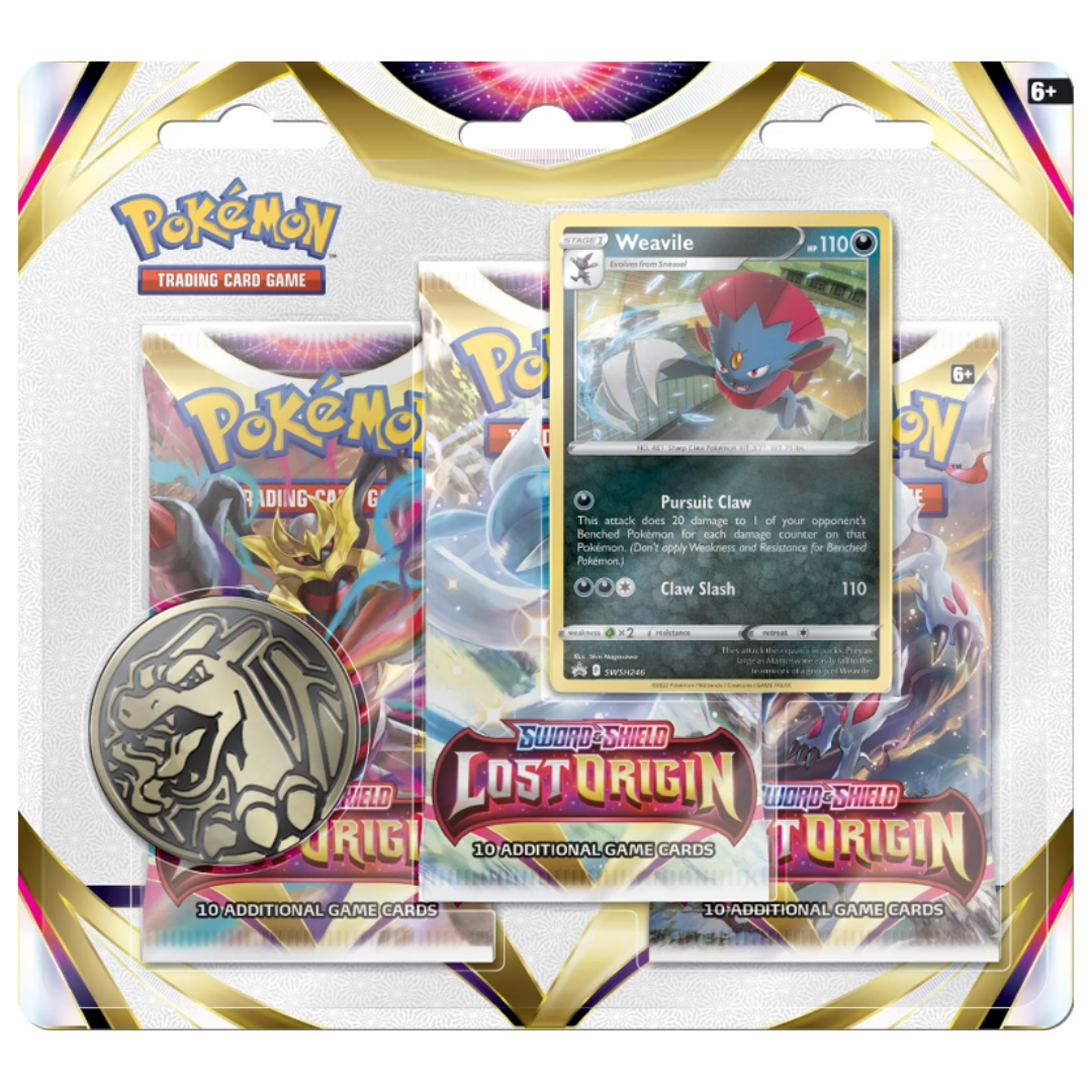 Pokémon TCG:  Sword & Shield Lost Origin 3-pack blister