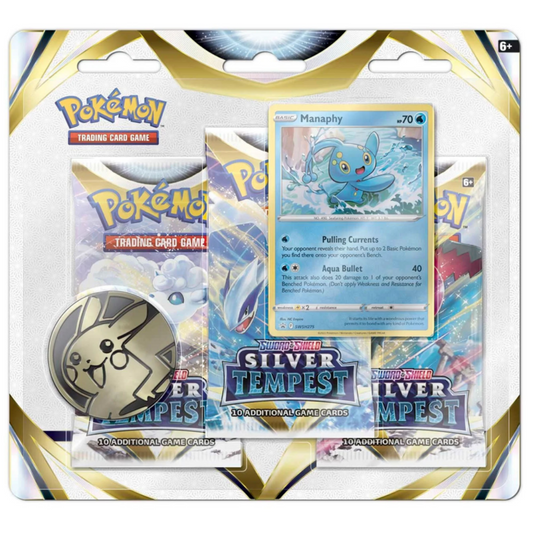 Pokémon TCG:  Sword & Shield Silver Tempest 3-pack blister