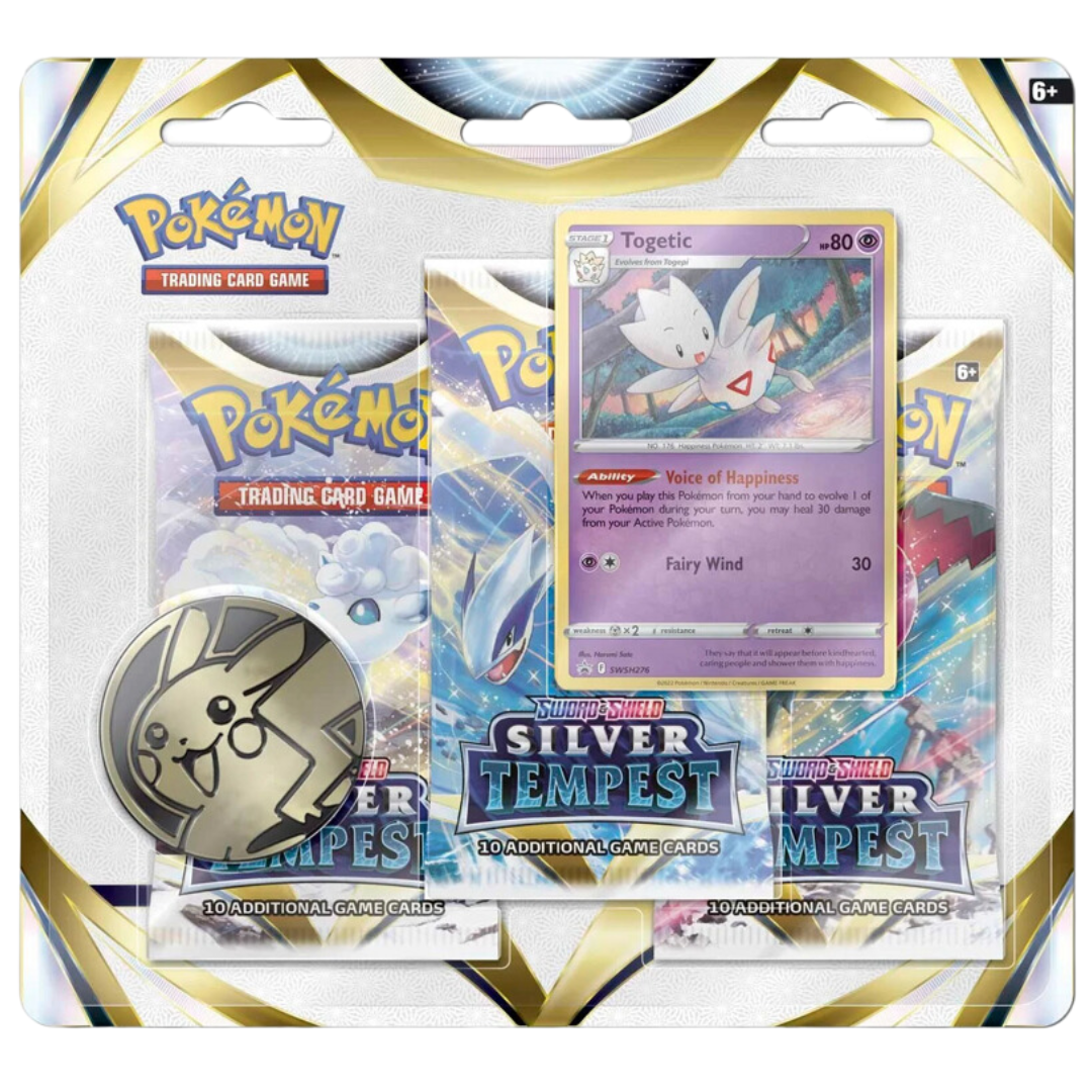 Pokémon TCG:  Sword & Shield Silver Tempest 3-pack blister