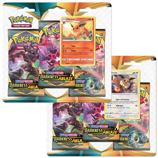 Pokémon TCG:  Sword & Shield - Darkness Ablaze 3-pack blister