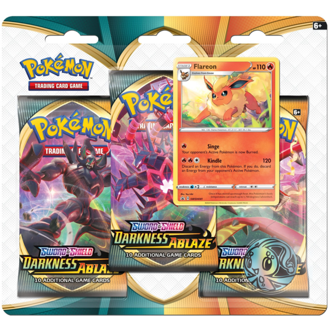 Pokémon TCG:  Sword & Shield - Darkness Ablaze 3-pack blister