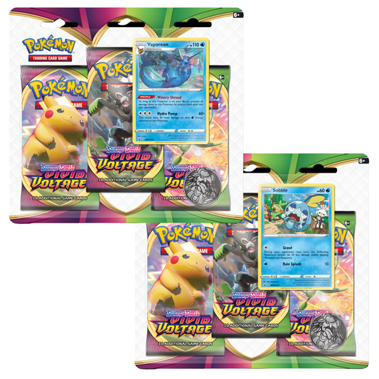 Pokémon TCG:  Sword & Shield Vivid Voltage 3-pack blister