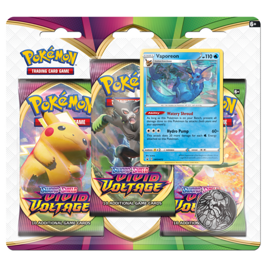 Pokémon TCG:  Sword & Shield Vivid Voltage 3-pack blister