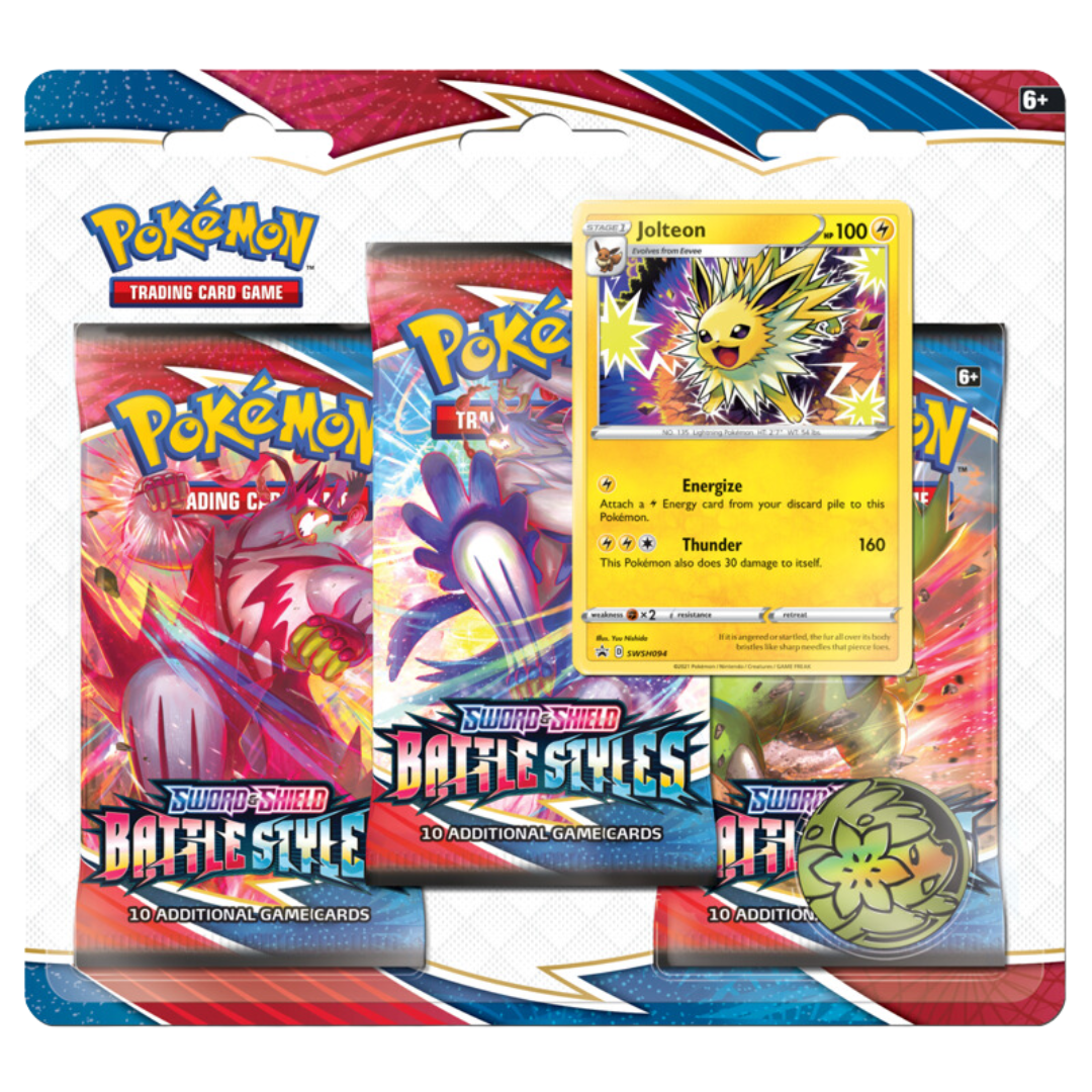 Pokémon TCG:  Sword & Shield Battle Styles 3-pack blister