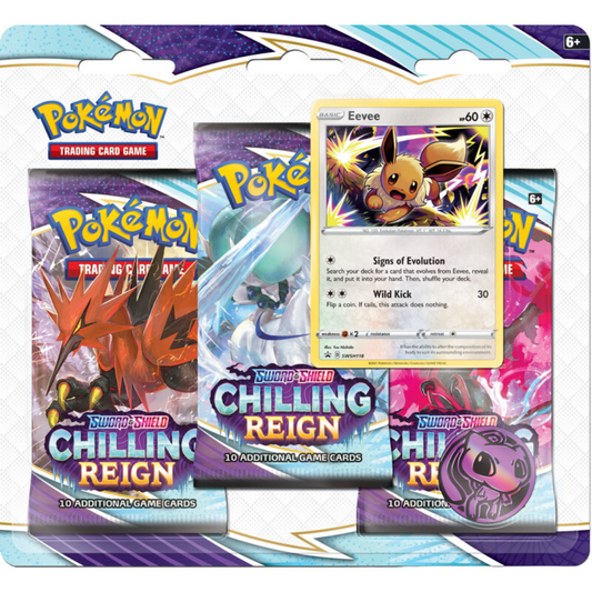 Pokémon TCG:  Sword & Shield Chilling Reign 3-pack blister
