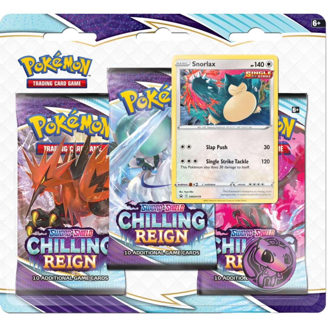 Pokémon TCG:  Sword & Shield Chilling Reign 3-pack blister