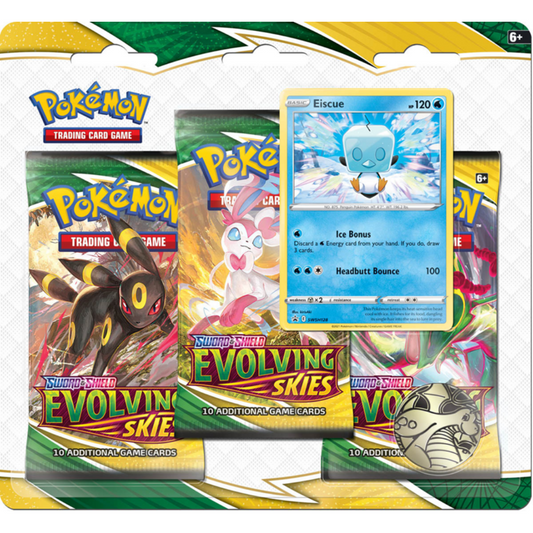Pokémon TCG:  Sword & Shield Evolving Skies 3-pack blister