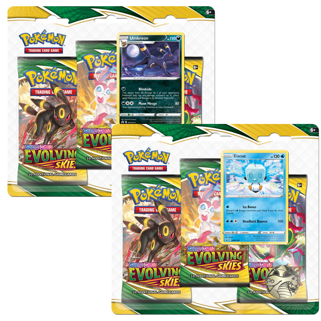 Pokémon TCG:  Sword & Shield Evolving Skies 3-pack blister